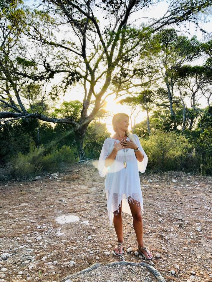 Stacy in Sunlight nature white dress